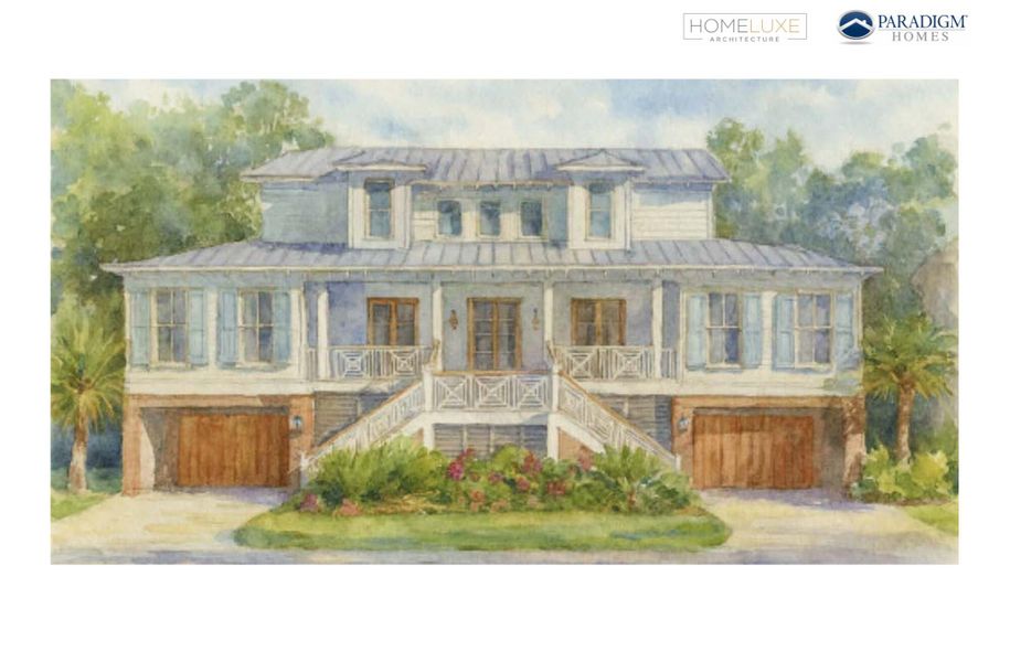 Exterior rendering of this home design in , Mount Pleasant, SC (Image 4).