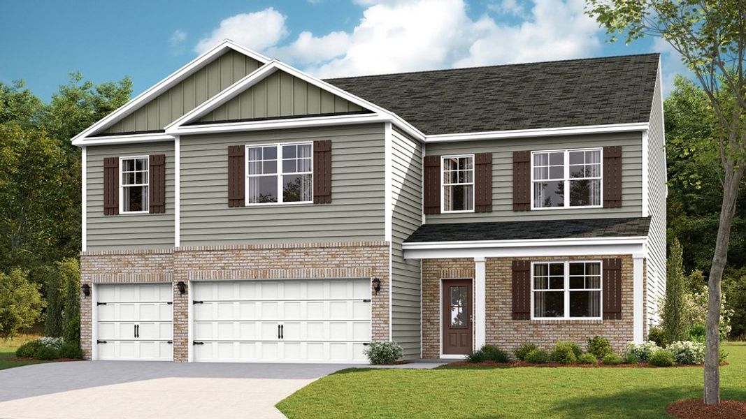 Representative exterior photo of a completed home built from the Pamlico by D.R. Horton in Prairie Pass, Apison, TN (Image 2).