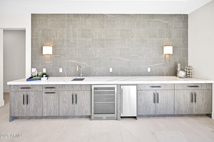 Family Room Built-In Wet Bar