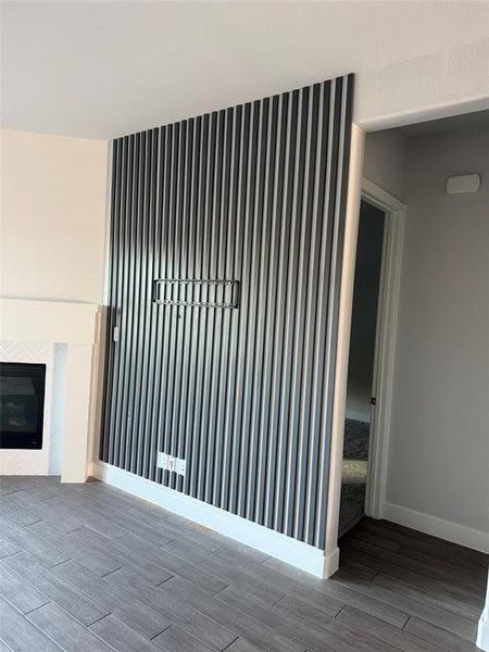 Accent wall with TV mount