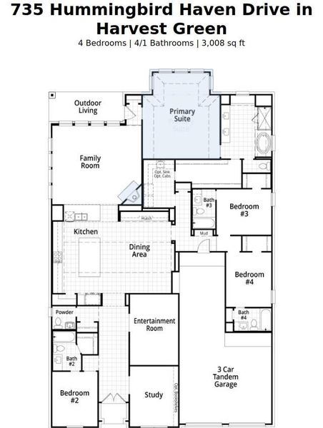 2D floor plan layout of this home in Harvest Green, Richmond, TX (Image 2). 2D floor plan layout of this home in Harvest Green, Richmond, TX (Image 2).