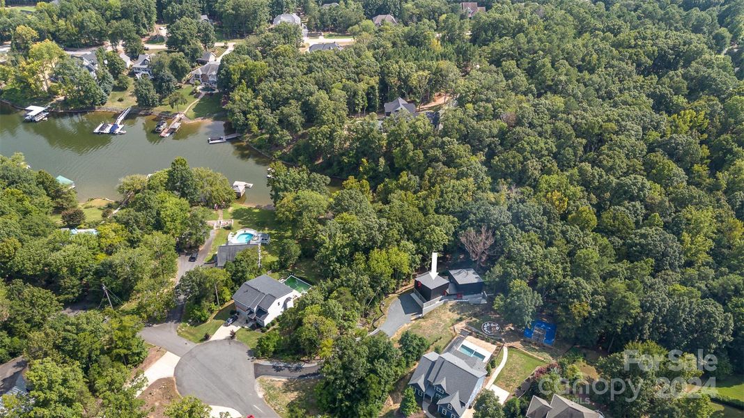 Aerial view from the road