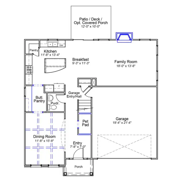 2D floor plan layout of this home in Hanes Lake, Winston-Salem, NC (Image 2). 2D floor plan layout of this home in Hanes Lake, Winston-Salem, NC (Image 2).