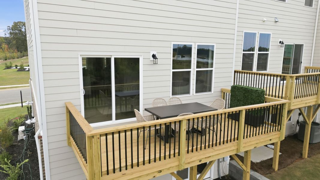 Exterior details and patio area of a home in Fallbrook Townhomes, Indian Trail (Image 22). Exterior details and patio area of a home in Fallbrook Townhomes, Indian Trail (Image 22).