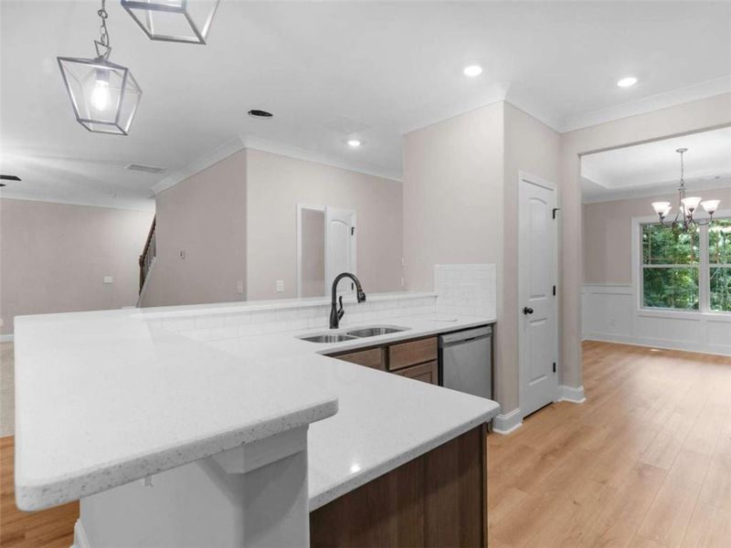 Furnished interior view inside a new home in , Monticello (Image 9).