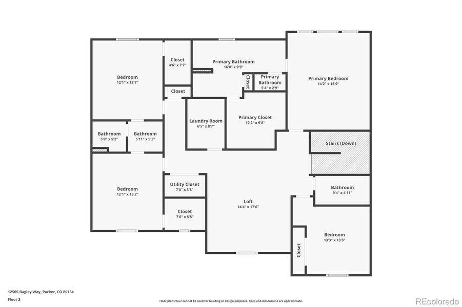 2D floor plan layout of this home in , Parker, CO (Image 5).