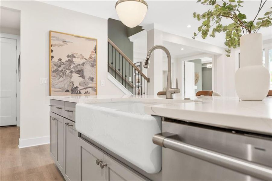 Furnished interior view inside a new home in The Courtyards by The Manor, Alpharetta (Image 8). Furnished interior view inside a new home in The Courtyards by The Manor, Alpharetta (Image 8).