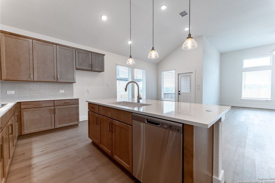 Furnished interior view inside a new home in The Woodlands at Medina Hills, Mico (Image 2).