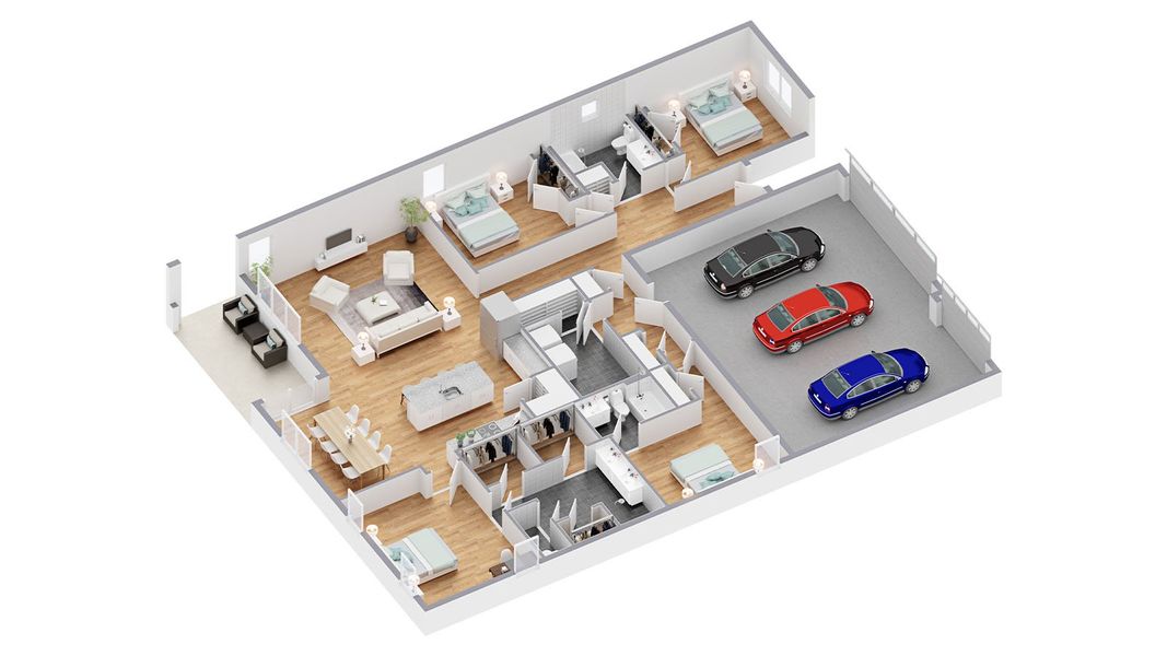 2D floor plan layout of this home in Summerlin at Hawthorne Ranch, Lakeland, FL (Image 3). 2D floor plan layout of this home in Summerlin at Hawthorne Ranch, Lakeland, FL (Image 3).