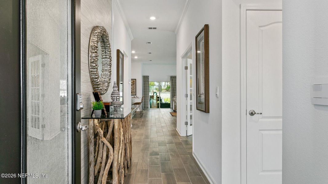 Furnished interior view inside a new home in Sawmill Branch, Palm Coast (Image 33). Furnished interior view inside a new home in Sawmill Branch, Palm Coast (Image 33).