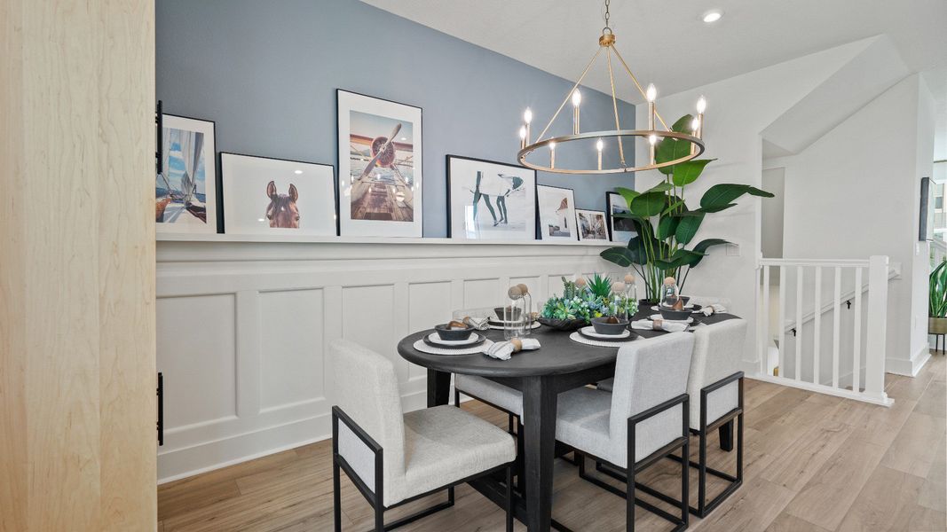 Furnished interior view inside a new home in Parkview at Hamlin, Winter Garden (Image 25).
