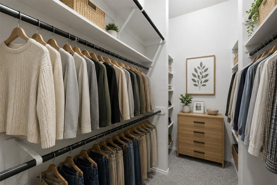 Virtually Staged - Primary Closet Virtually Staged - Primary Closet