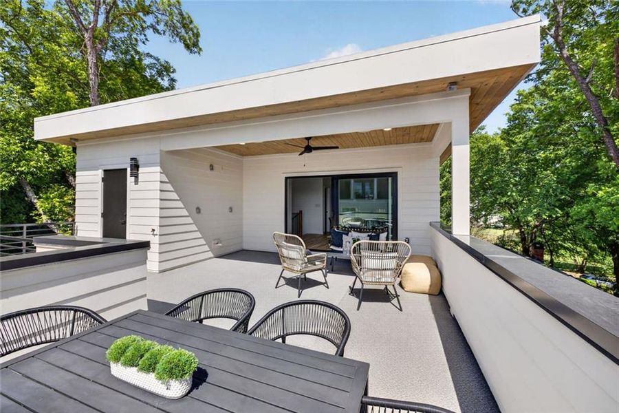 Exterior details and patio area of a home in , Atlanta (Image 40). Exterior details and patio area of a home in , Atlanta (Image 40).