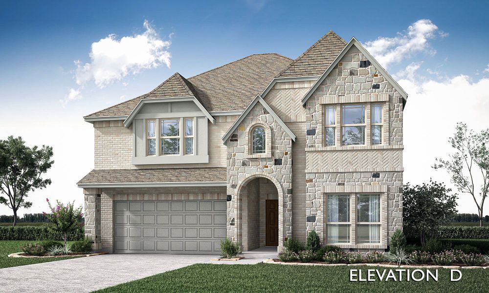 Elevation D. 3,557sf New Home in Mesquite, TX