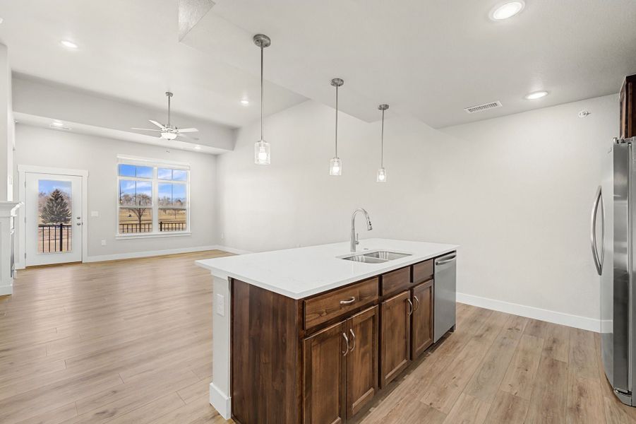 Furnished interior view inside a new home in Highlands at Fox Hill, Longmont (Image 3).