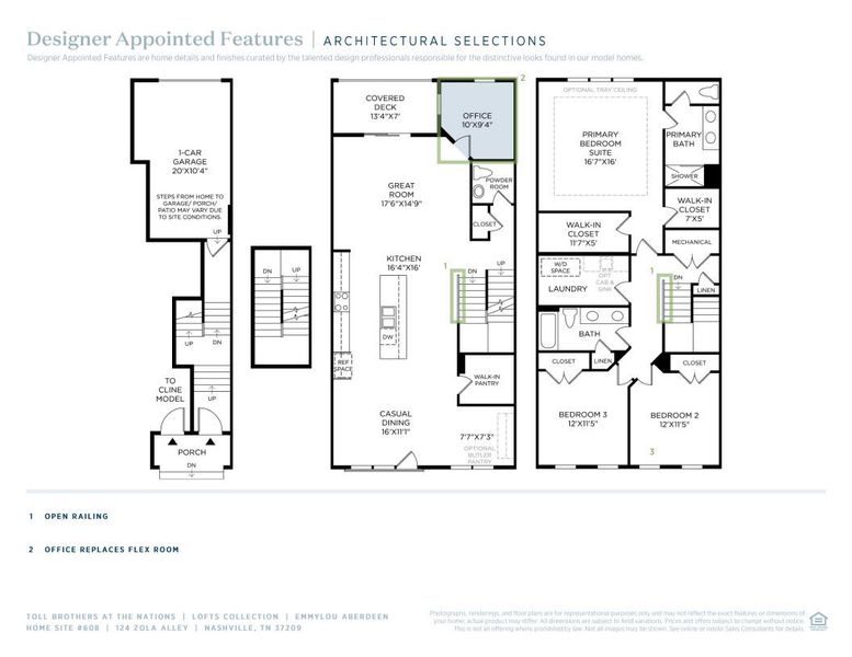 2D floor plan layout of this home in The Nations, Nashville, TN (Image 7).