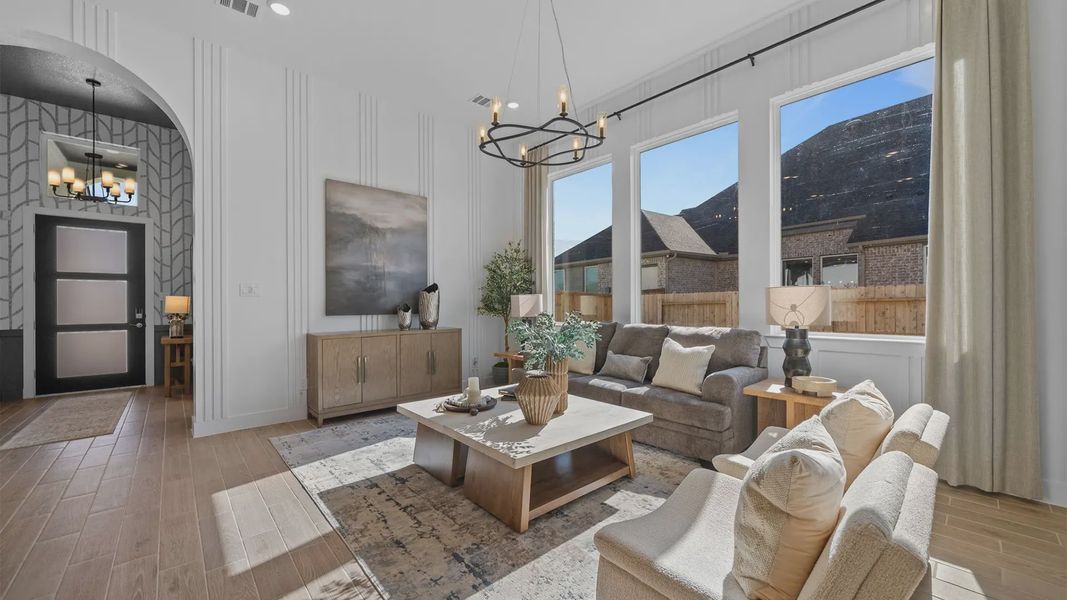 Representative furnished interior of a home built from the Bonneville by Chesmar Homes in Attwater 55s, Waller (Image 8).