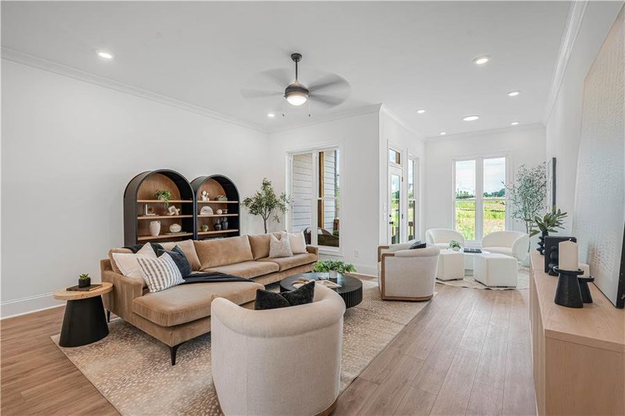 Furnished interior view inside a new home in Waterhaven, Cumming (Image 37).