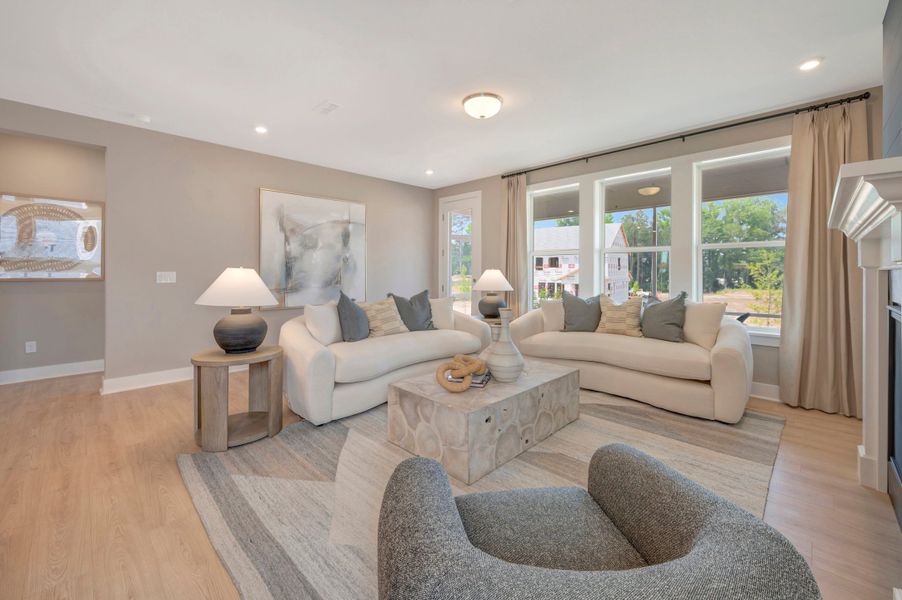 Representative furnished interior of a home built from the Collins by Beazer Homes in Friendship Village, Apex (Image 12).