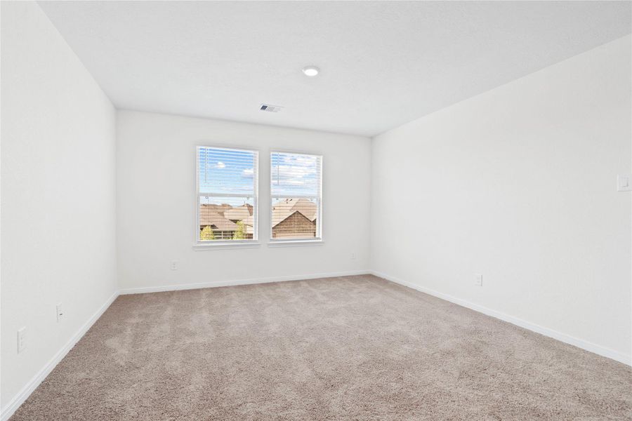 Enjoy the Loft—an additional living area perfect for a game room, media space, or a peaceful retreat. Featuring, recessed lighting large windows with privacy blinds, and plush carpeting. Enjoy the Loft—an additional living area perfect for a game room, media space, or a peaceful retreat. Featuring, recessed lighting large windows with privacy blinds, and plush carpeting.