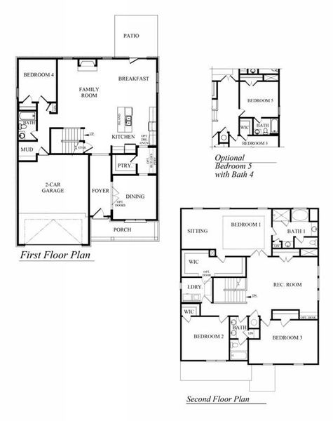 2D floor plan layout of this home in Butner Estates, South Fulton, GA (Image 3).