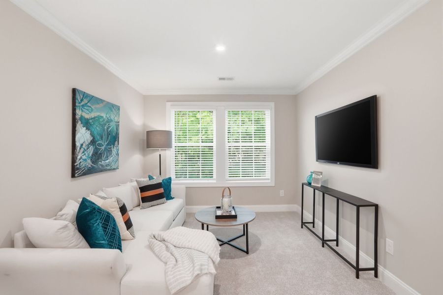 Furnished interior view inside a new home in The Townes at Wade Ardrey, Charlotte (Image 36). Furnished interior view inside a new home in The Townes at Wade Ardrey, Charlotte (Image 36).