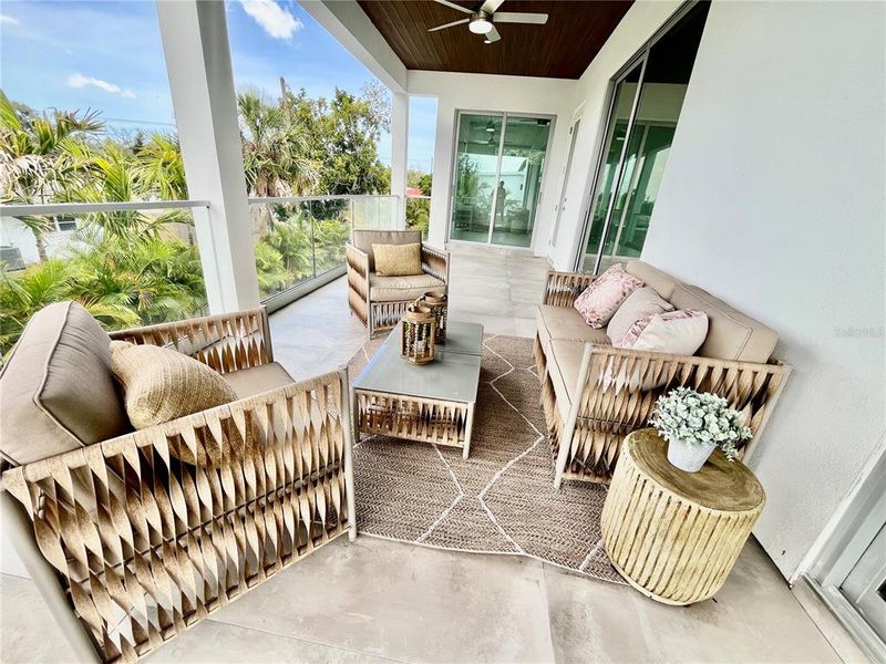 Exterior details and patio area of a home in , Sarasota (Image 25).