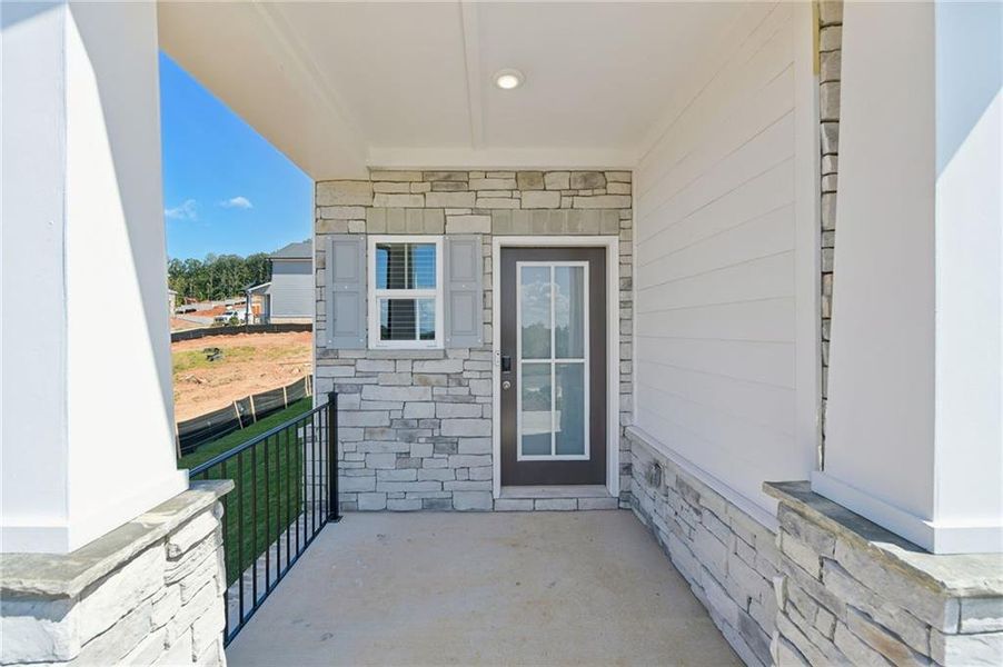 Exterior details and patio area of a home in Hemingway - Reserve Series, Cumming (Image 28).
