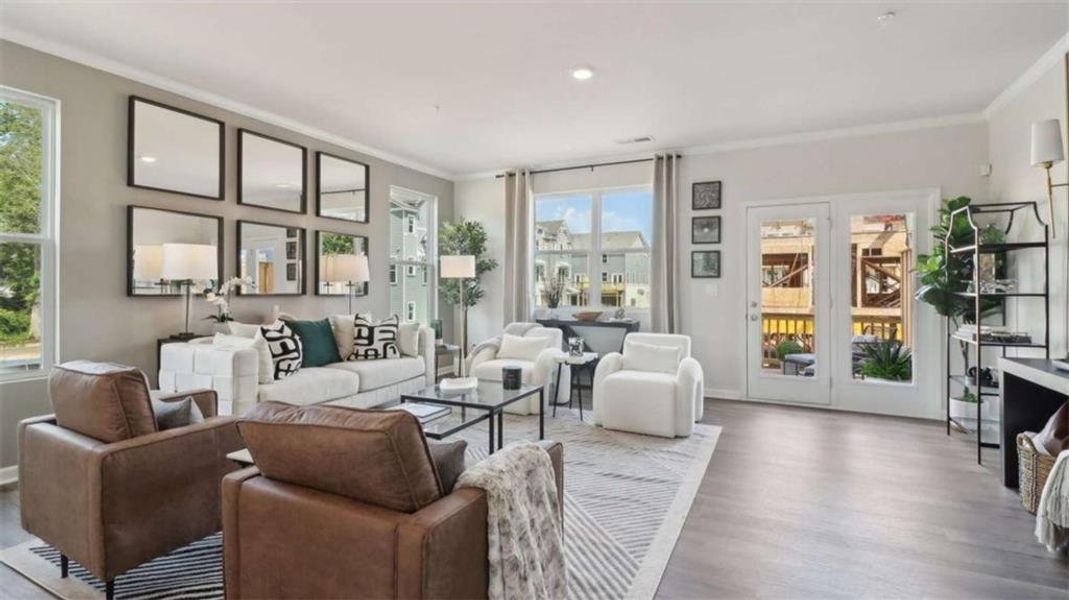 Furnished interior view inside a new home in Townes at Asbury, Hapeville (Image 29).