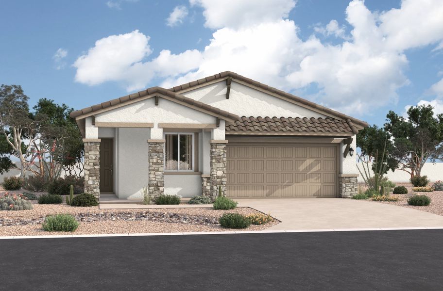 Representative exterior photo of a completed home built from the Pinehurst by Beazer Homes in Bethany Grove, Glendale, AZ (Image 21).