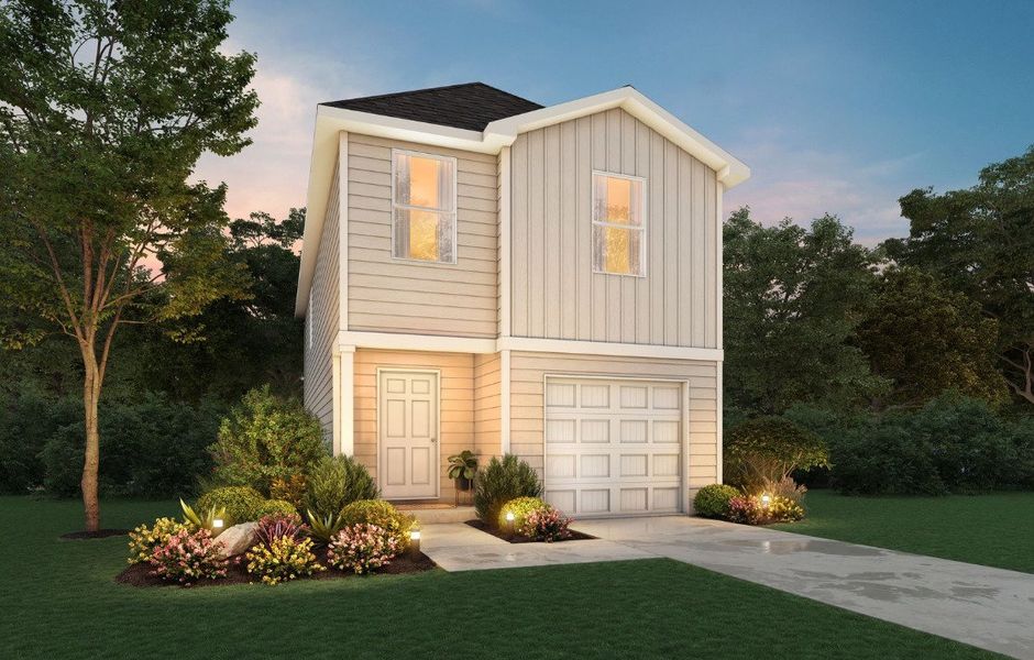 Front exterior of a new home in Dogan, Tyler, TX, highlighting curb appeal (Image 1). Front exterior of a new home in Dogan, Tyler, TX, highlighting curb appeal (Image 1).