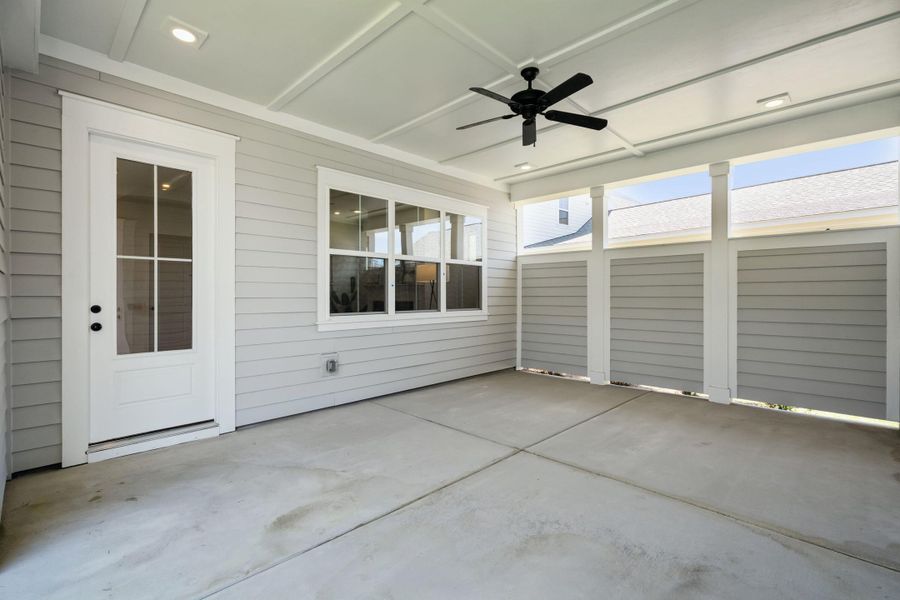 Exterior details and patio area of a home in The Domus Collection at Midtown Nexton, Summerville (Image 20).