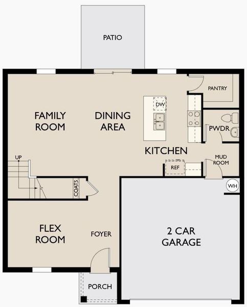 2D floor plan layout of this home in Mt. Tabor Ridge, Dallas, GA (Image 4).