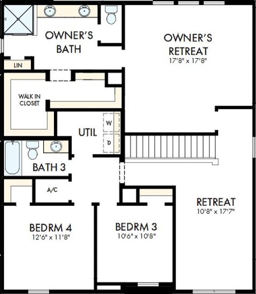 2D floor plan layout of this home in Waterset Tradition Series, Apollo Beach, FL (Image 3). 2D floor plan layout of this home in Waterset Tradition Series, Apollo Beach, FL (Image 3).