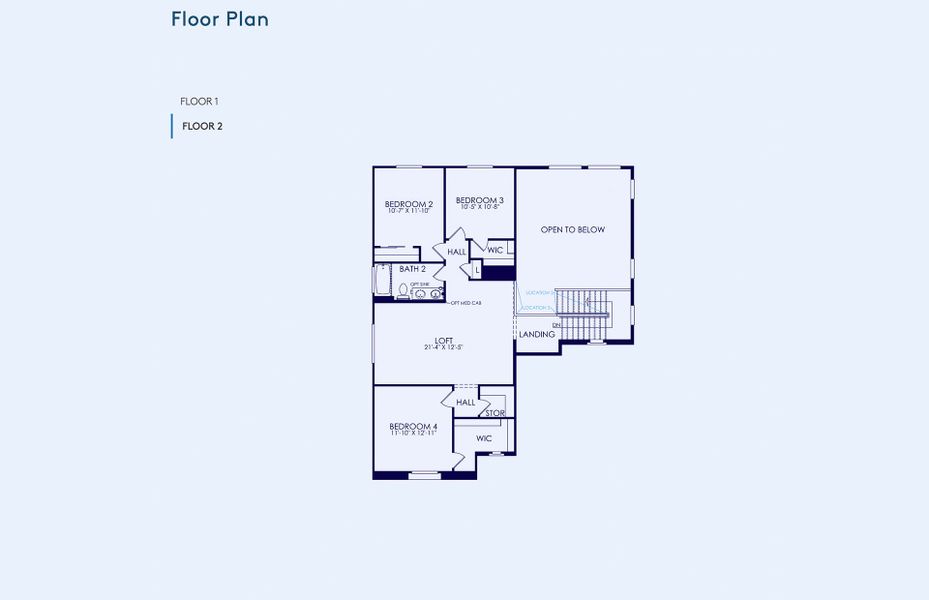 2D floor plan layout of this home in Legado West, Queen Creek, AZ (Image 4).