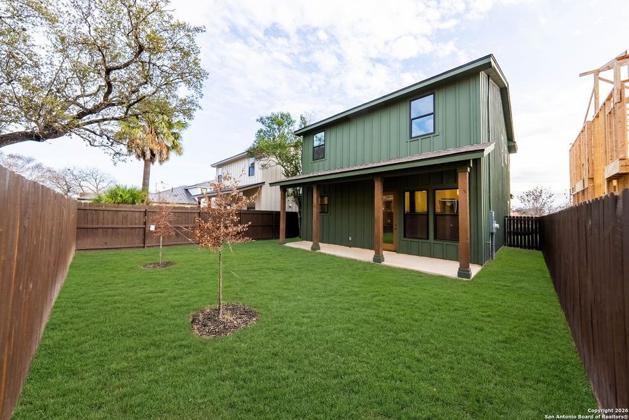 Exterior details and patio area of a home in , San Antonio (Image 32).