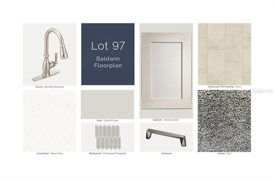 Sample of building materials used in homes in Lake Star at Ovation, Winter Garden (Image 4).