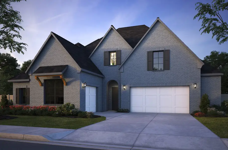 Representative exterior photo of a completed home built from the Brenham III by Southgate Homes in Prosper Ridge, Prosper, TX (Image 2).