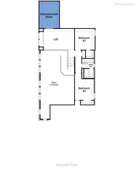 2D floor plan layout of this home in Mosaic: 40ft. lots, Prosper, TX (Image 4).