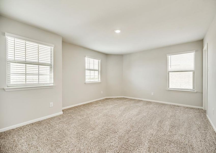 This secondary bedroom offers a huge amount of space.