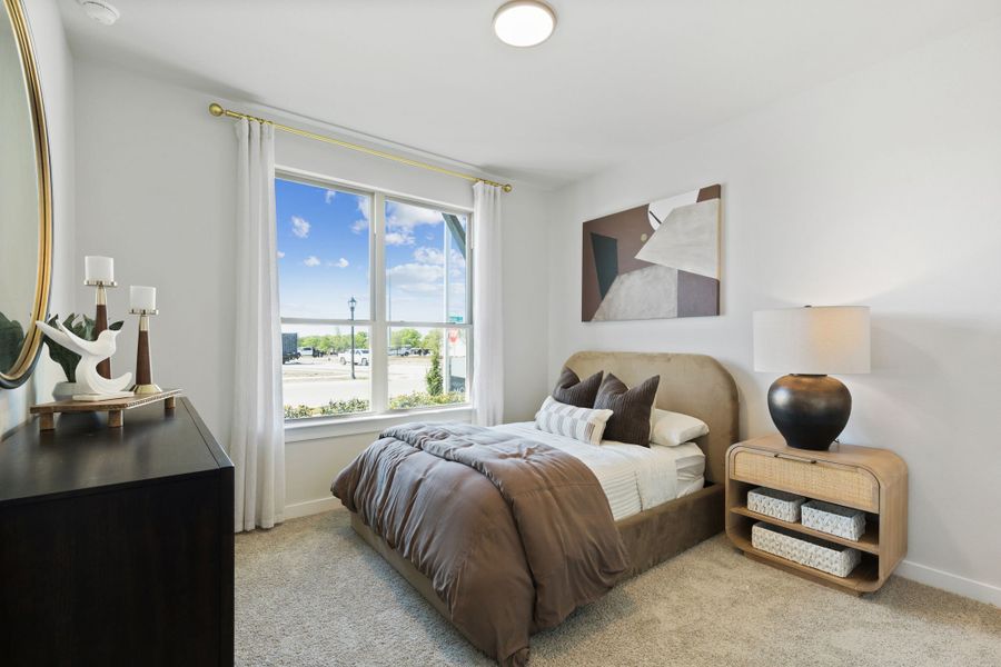 Bedroom in a Sunset Ranch Winters Model Home in Gunter TX by Trophy Signature Homes