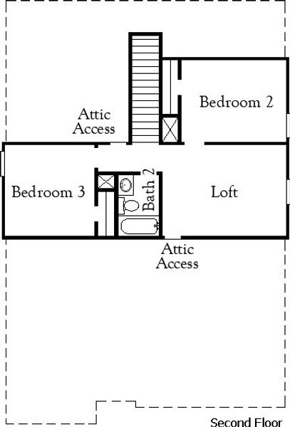 2D floor plan layout of this home in Beacon Point at Lago Mar, Texas City, TX (Image 3).
