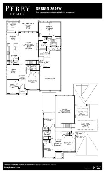 2D floor plan layout of this home in Stonecreek Estates 60', Richmond, TX (Image 2).