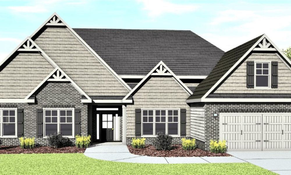 Representative exterior photo of a completed home built from the Glenwood by JR Homes in The Registry, McDonough, GA (Image 4).