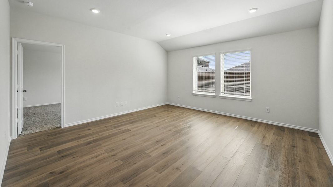 Representative unfurnished interior of a home built from the Texas Cali by D.R. Horton in Enclave at Kings Fort, Kaufman (Image 7). Representative unfurnished interior of a home built from the Texas Cali by D.R. Horton in Enclave at Kings Fort, Kaufman (Image 7).