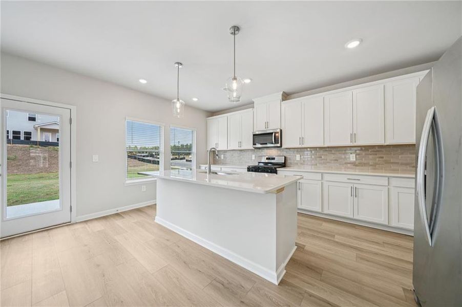 Furnished interior view inside a new home in Parkside at Grayson, Grayson (Image 9).