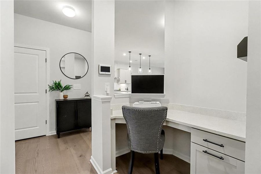 Furnished interior view inside a new home in Pinebrook at Hamilton Mill, Auburn (Image 12). Furnished interior view inside a new home in Pinebrook at Hamilton Mill, Auburn (Image 12).