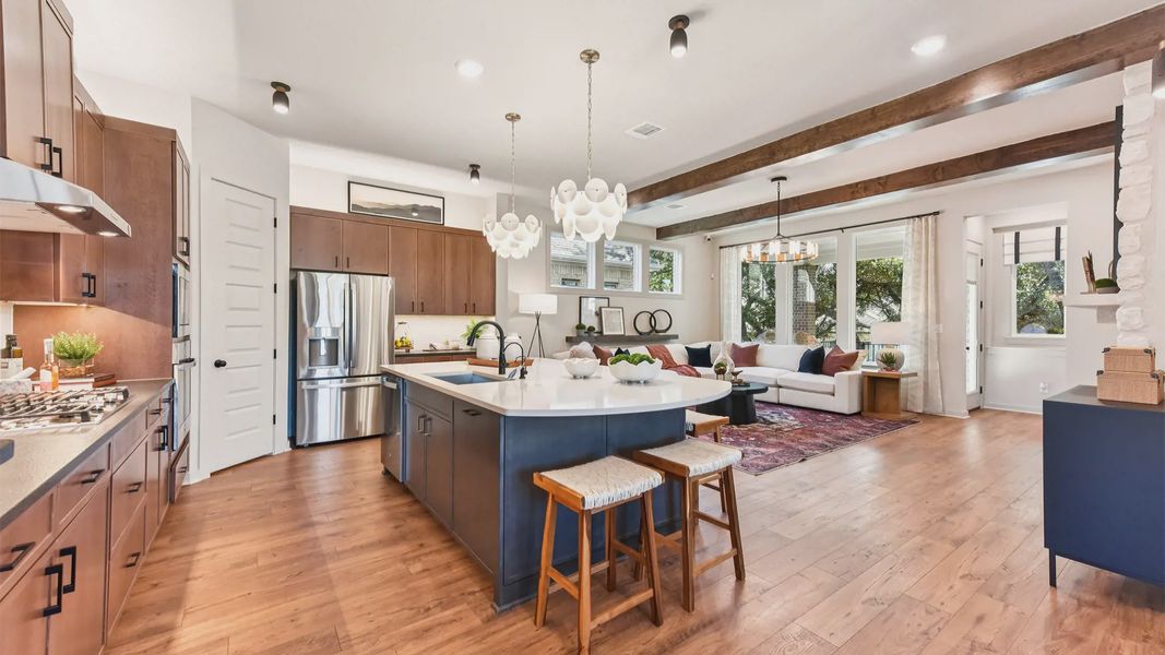 Representative furnished interior of a home built from the Peyton by Chesmar Homes in The Grove at Blackhawk, Pflugerville (Image 14).