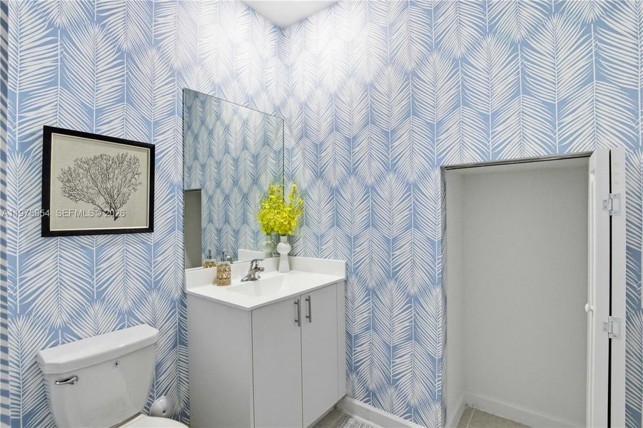 Furnished interior view inside a new home in , Miami (Image 17).