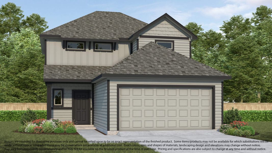 Representative exterior photo of a completed home built from the Plan 143 by Long Lake Ltd. in Edgewood Village, Houston, TX (Image 2). Representative exterior photo of a completed home built from the Plan 143 by Long Lake Ltd. in Edgewood Village, Houston, TX (Image 2).